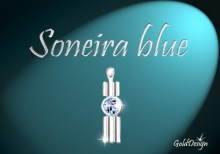 Soniera blue - přívěsek stříbřený